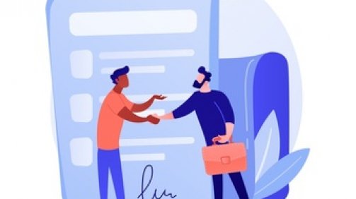 signing-contract-official-document-agreement-deal-commitment-businessmen-cartoon-characters-shaking-hands-legal-contract-with-signature-concept-illustration_335657-2040